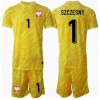Polen Wojciech Szczesny #1 Keeper Hjemmedraktsett Barn EM 2024 Kortermet (+ korte bukser)